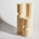 Cuffed Pillar Decorative Candle